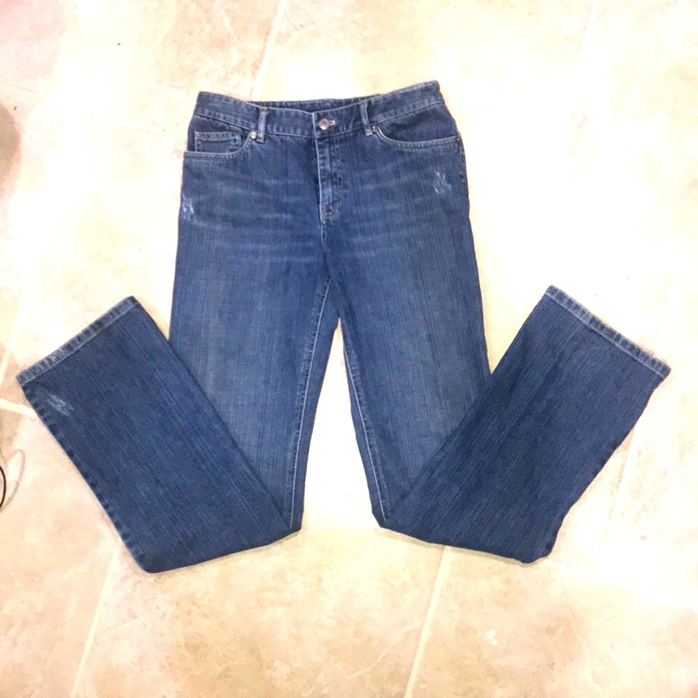 Vintage Elie Tahari Distressed Flared Jeans